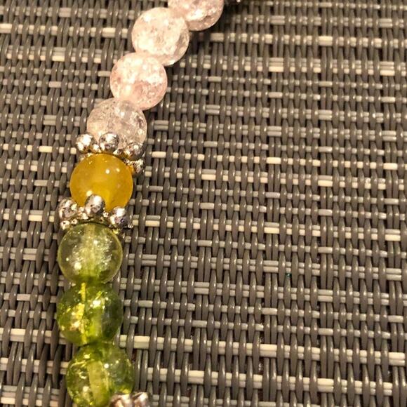 Multi-colored Handmade Beaded Ankle Bracelet - Picture 7 of 8